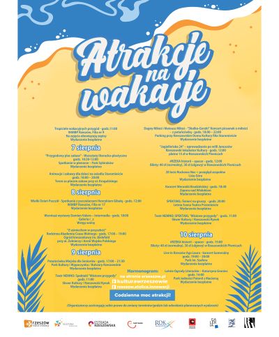 Harmonogram Atrakcji na Wakacje